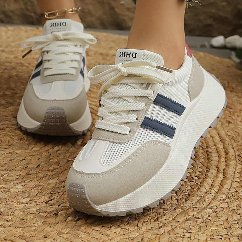 White Sneaker Care Kit - Moda respirável malha esportiva casual feminino
